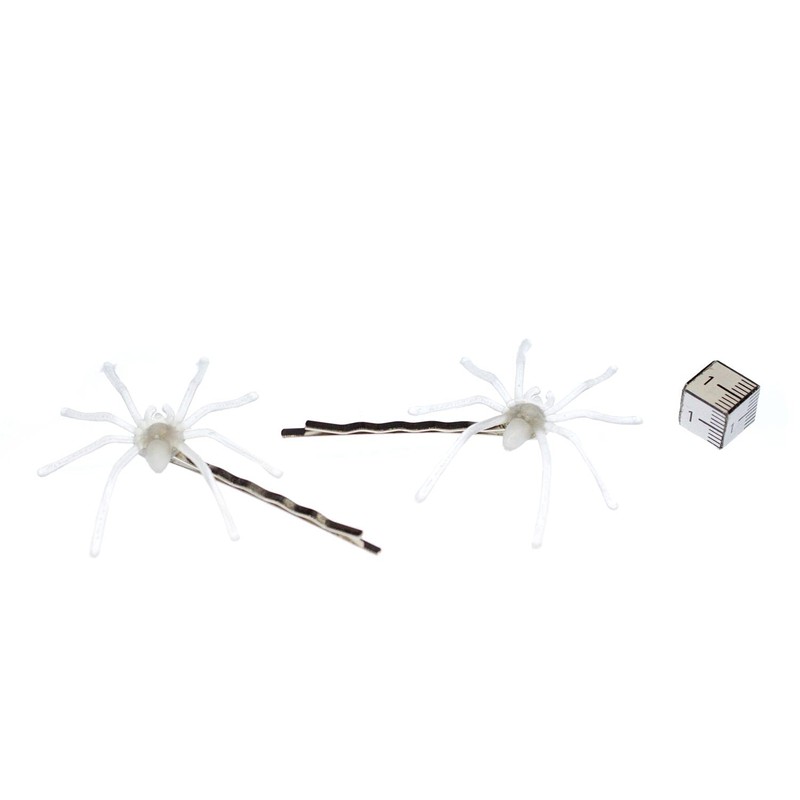 Miniblings Set of 2 Spider Hair Clips Spiders Helloween Luminous