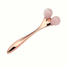 Beauty Dual Jade Roller Gold Skin Care Massager Facial Tool Skin Care Rolling Product Device Cash on Delivery or Payment upon Order / 뷰티 듀얼 옥 롤러 골드 스킨 케어 마사지 기 페이 셜 도구 피부관리 롤링 제품 기기 착불 또는 주문시 결제