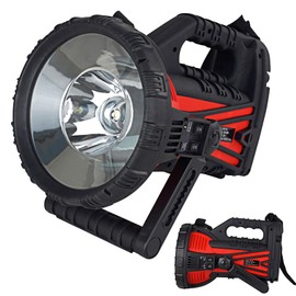 Conbby Rechargeable Spotlight Flashlight, LED High Power Remote Spotlight, 10000LM Camping Flashlight with 3 Modes, IP65 Waterproof Handheld Searchlight for Outdoor Exploration, Emergency, Fishing