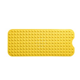 TIKE SMART Extra-Long Non-Slip Bathtub & Shower Mat 39”x16” (Smooth/Non-Textured Tubs Only) Safe, Clean, Machine-Washable, Superior Grip&Drainage, Vinyl, Opaque Yellow