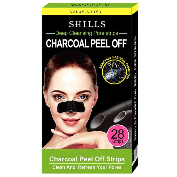 SHILLS Purifying Pore Nose Strips, Pore Strips, Deep Cleansing Blackhead Removal Strips, Blackhead Remover Nose Strips, 28 count Pack, Non-Comedogenic, Oil Free for All Skin