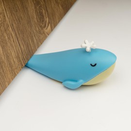 Dormercy Cute Door Stopper, Cartoon Whale Animal Door Stop, 1 Pack Decorative Door Wedge for Home and Office Floor(Patent Registering)