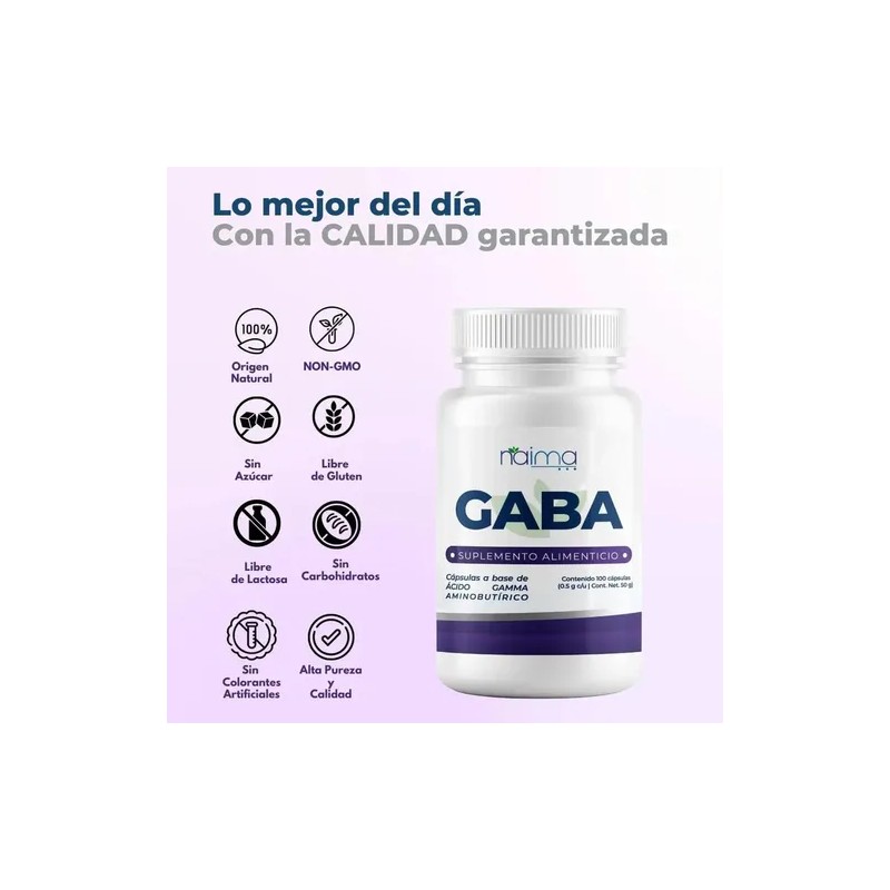 Gaba 500mg - 100 Cápsulas Por Frasco