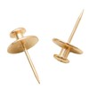 Pocoxll 25 Pcs Gold Push Pins, Double Head Nails Decorative