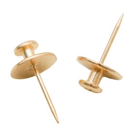 Pocoxll 25 Pcs Gold Push Pins, Double Head Nails Decorative Tacks , Sturdy and Track-Less Wall Tacks for Easy Picture Hanging（Star Pattern）