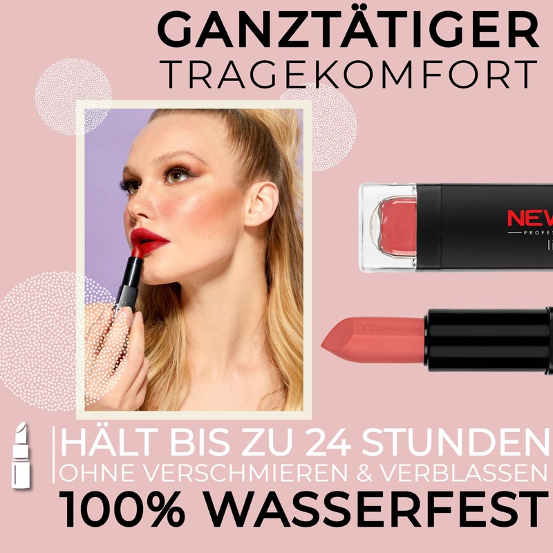 NEW WELL Matte Lipstick - Intense Colours - 24 Hours