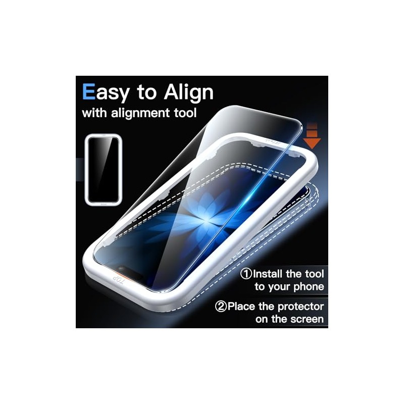 JETech Protector de pantalla para iPhone 17 de 6.3 pulgadas,