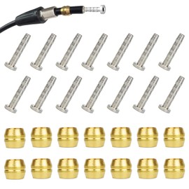 14 PCS BH90 Brake Olive and Barb - Brake brass olive and steel Connecting Insert kit for Shimano Mountain Bike Bicycle BH90 Avid Sram Bike Hydraulic Disc Brake Hose BH90/BH59