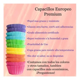 300 Capacillos De Colores 4 Premium Cupcakes Reposteria