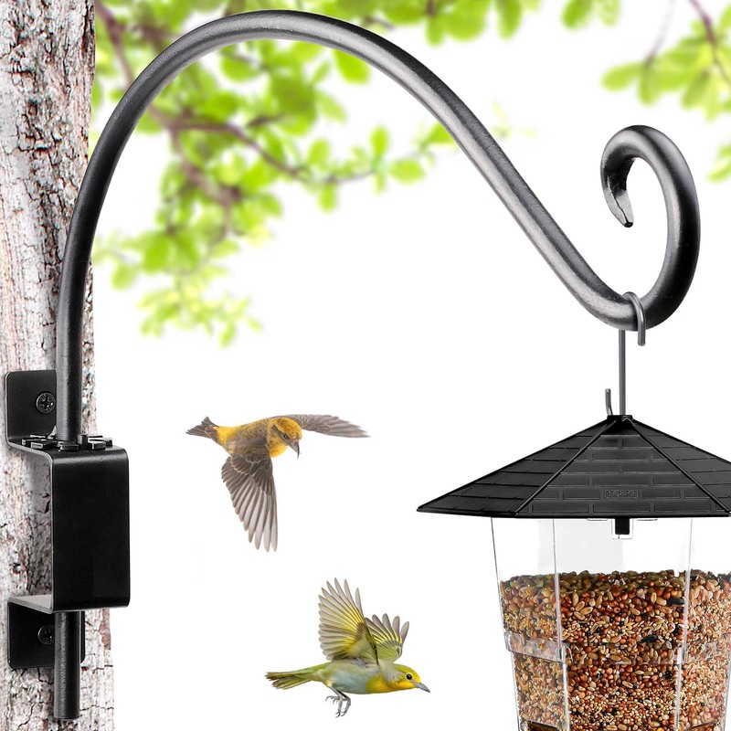 Lifyzoon Swivel Bird Feeder Hanger Hook: 2Packs 12Inch Swivel Hanging