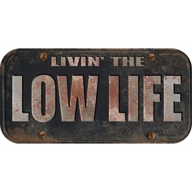 ProSticker 741 4" X 8" Phantom Series Livin' The Low Life Decal Sticker - Not A License Plate