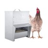 RentACoop Galvanized Chicken Tough Feeder, Weatherproof Poultry Food Dispenser with
