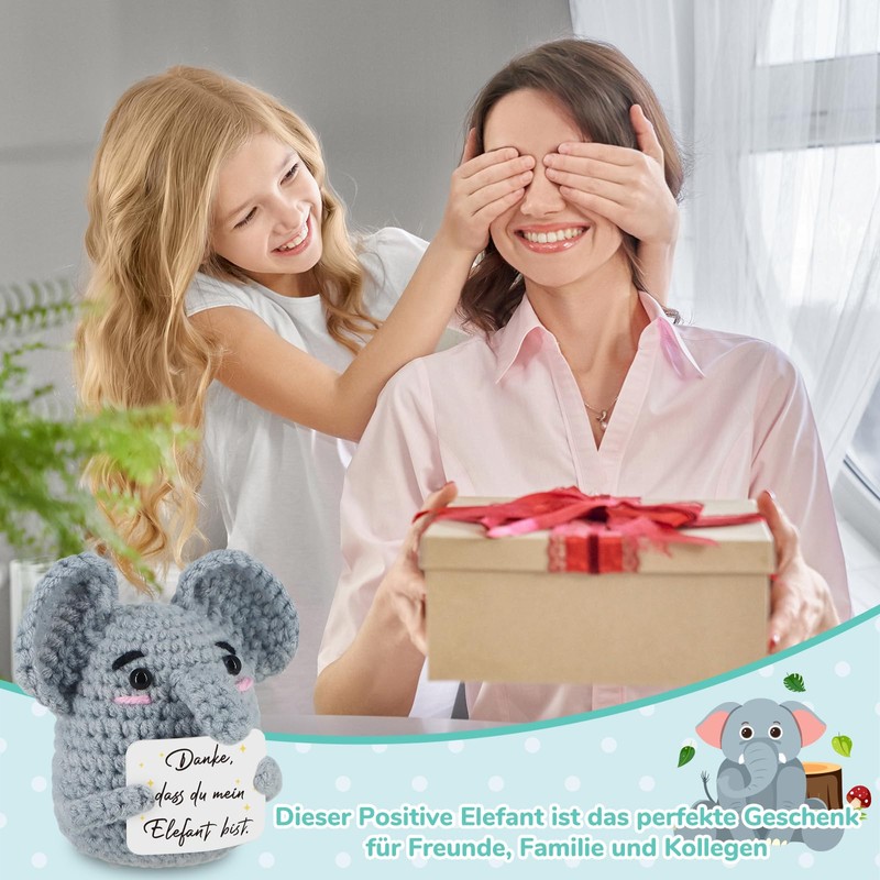 WenmthG Pocket Hug German Lucky Elephant Lucky Charm, Good Gesserung