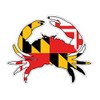 (3 Pack!) Maryland Crab Decal Sticker 6" x 5"