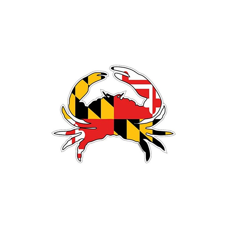 (3 Pack!) Maryland Crab Decal Sticker 6" x 5"
