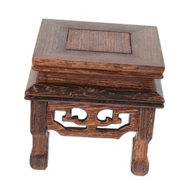 Gatuida Flowerpot Stand Wooden Base for Indoor Outdoor Use Shaped Craft Display Holder for Planters Fish Tanks Adornments Easy to Clean Decor Container