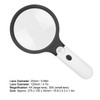 Reading Handheld Magnifying Glass Battery Powered 4LED 4X 30X Lens