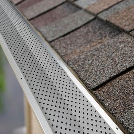 Elecoman Gutter Guard,6" Aluminum Leaf Filter Gutter Cover,13 PCS Total Length 52FT,Raptor Gutter Guards,Easy DIY Leaf Guards for Gutters Fits Any Roof or Gutter Type