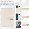 LOHASIC Leather Wallet Card Holder Compatible with MagSafe, Beige, Classic