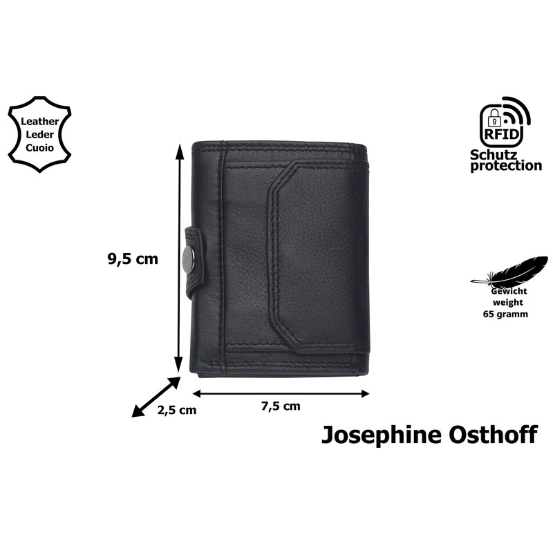 Josephine Osthoff Mini Wallet with Coin Compartment, RFID Credit Card