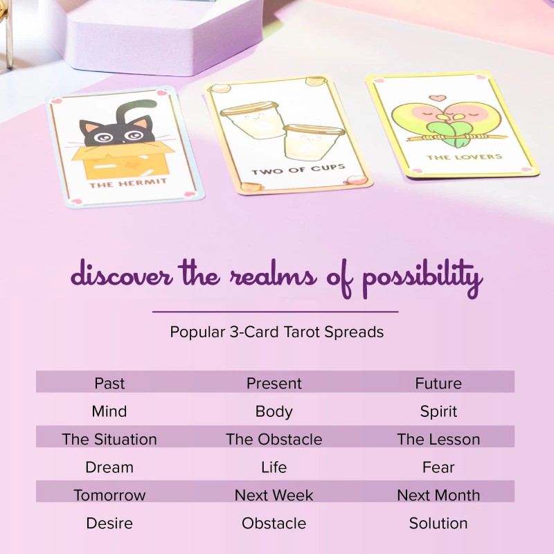 Kalan Cute Kawaii Tarot Cards for Beginners - Anime Magic