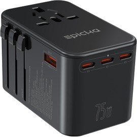 EPICKA 75W GaN Travel Adapter with 3 USB-C and 2 USB-A Fast Charger