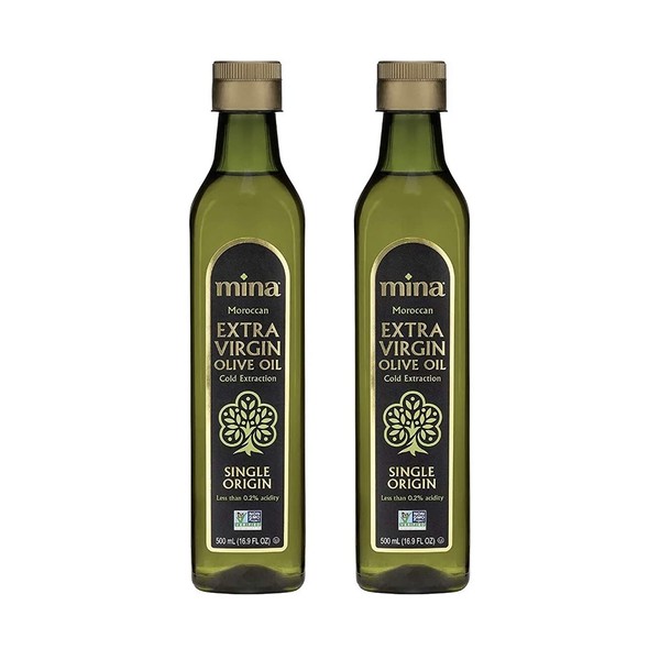 Mina Extra Virgin Olive Oil, Single Origin, Cold Extracted, Family Harvested, Healthy Moroccan Olive Oil High in Polyphenols – (16.9 Ounces)