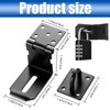 Door Hasp Latch Lock, 4 Inch Black Right Angle Hasp