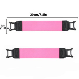 Yuecy 2 Pack Adjustable Hand Strap for Tablet,High Elasticity One-Handed Operation No-Drop Holder (Pink)