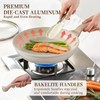 Kikcoin 16Pcs Pots and Pans Set Nonstick Ceramic Cookware Sets