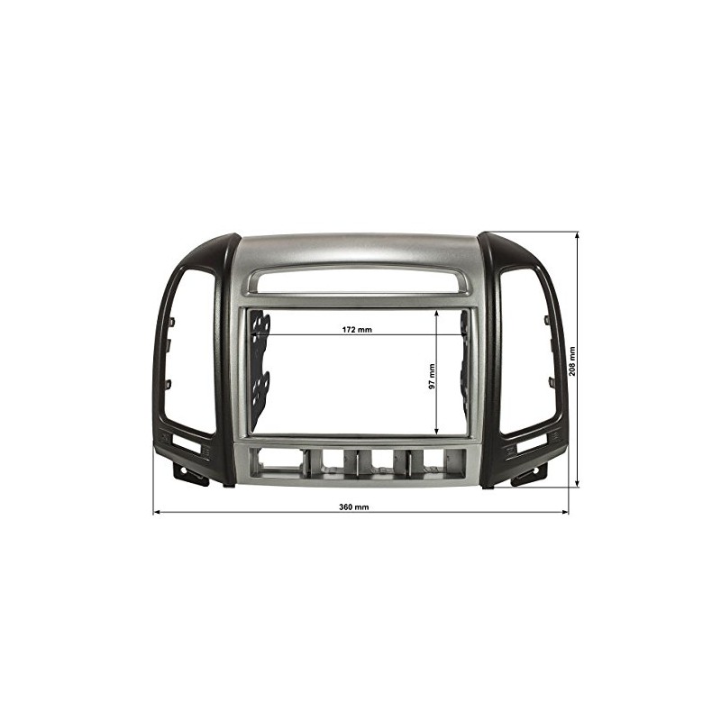 tomzz Audio 2419-020 Double DIN Radio Faceplate Compatible with Hyundai