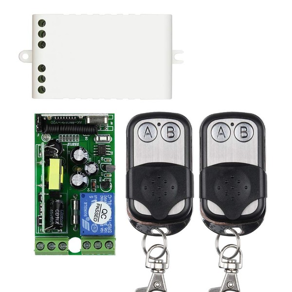 110V Wireless Switch 10A 315MHz Remote Control Switch Wide Voltage Remote Transmitter and Receiver for Home Security and Other Fields (AC 85V 110V 220V 250V)