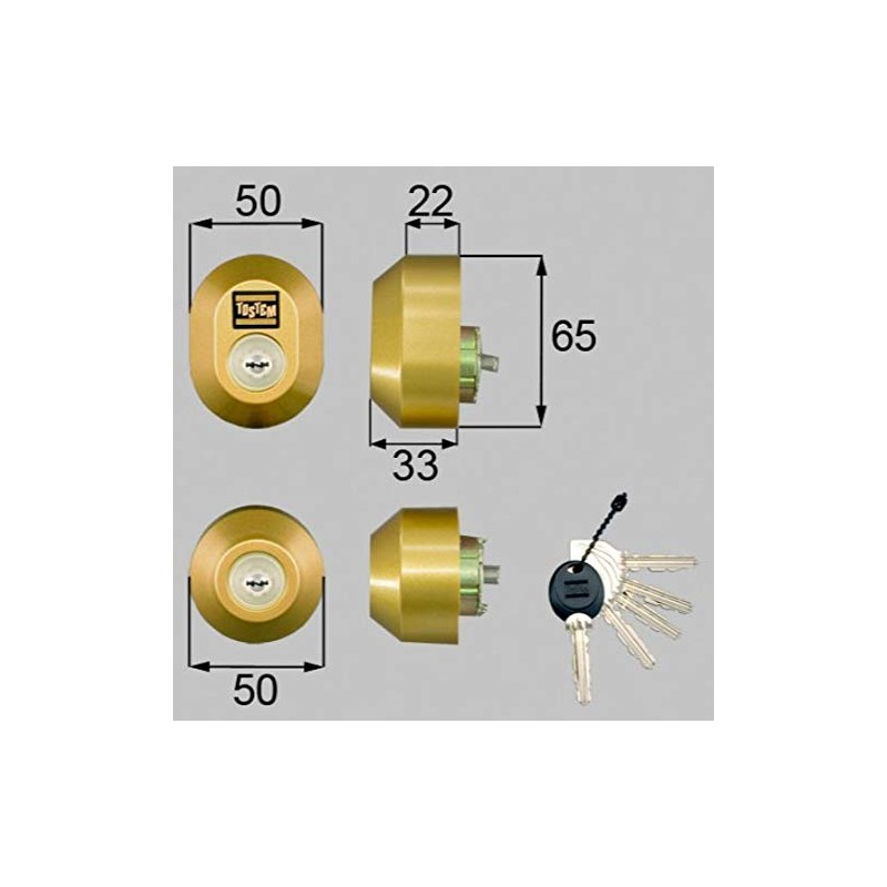 TOSTEM MCY-444 DDZZ1003 Replacement UR Cylinder, Gold, 2 Identical
