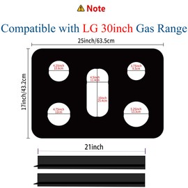 bezoku Stove Cover with Stove Gap Covers for 30 Inch LG Gas Range Model LRG3093 LRG3095 LRG3061 LRG3193 LRG3085 LDG3036 LDG3016 LRG3193 LRG3194, Upgraded 0.4MM Reusable Stove Burner Covers Protector
