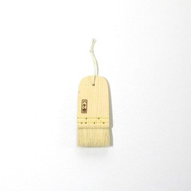 Hake City Brush, White Powder Brush, High Quality, Goat Hair, 1.6 inches (40 mm), Short Handle, 1 Piece