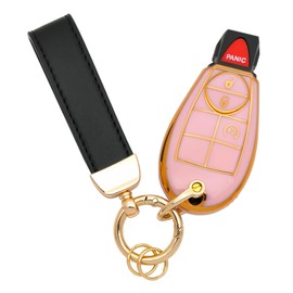 vurbemes TPU Protector Key Fob Cover Case fit for Dodge RAM 1500 2500 3500 Grand Caravan Journey Durango Jeep Grand Cherokee 2010 2011 2012-2017 Chrysler 300c Key Fob