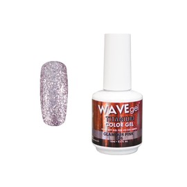 WAVEGEL Glitter Nail Gel Polish - Titanium Collection - #26 Glamour Pink I 0.5 Oz