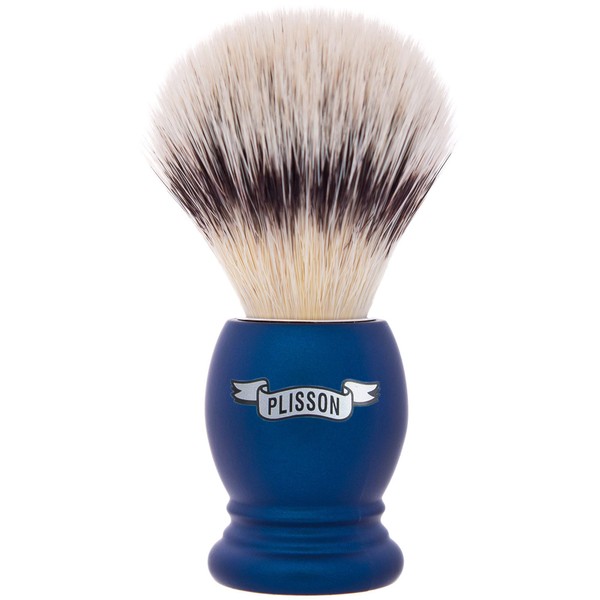 PLISSON Shaving Brush Size 12 Midnight Blue/White Fibre