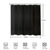 YISURE Shower Curtain 150 x 150 cm, Black Textile Polyester,