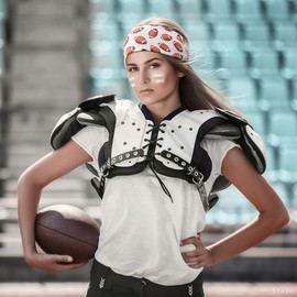 Didder White Football Gameday Headbands for Women Cheer Mom Essentials Accessories