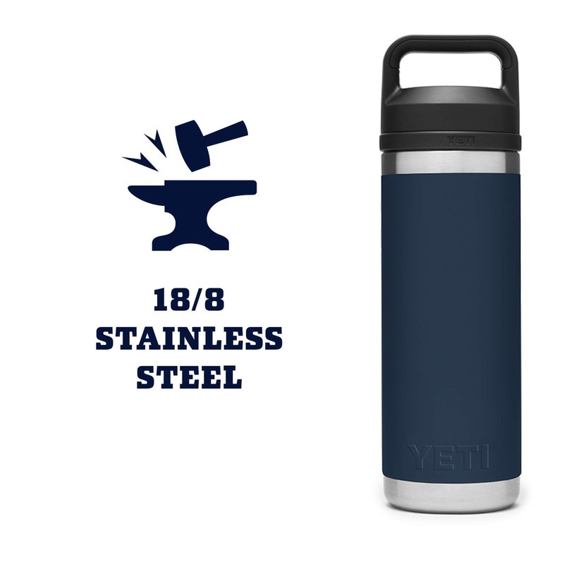 YETI Rambler 18 oz Bottle, Vacuum Insulated, Stainless Steel with