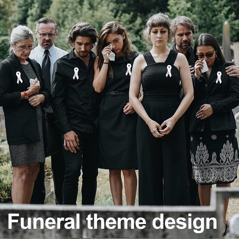OYZOQ Mourning Bows with Text, for Funeral Funeral Accessories and