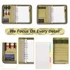 Army Military Padfolio Ring Binder with Zippered Portfolio Organizer and