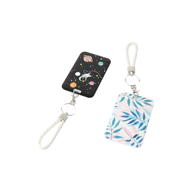 2 Pcs Kpop Photocard Holder Keychain Cute Cartoon Animal ID