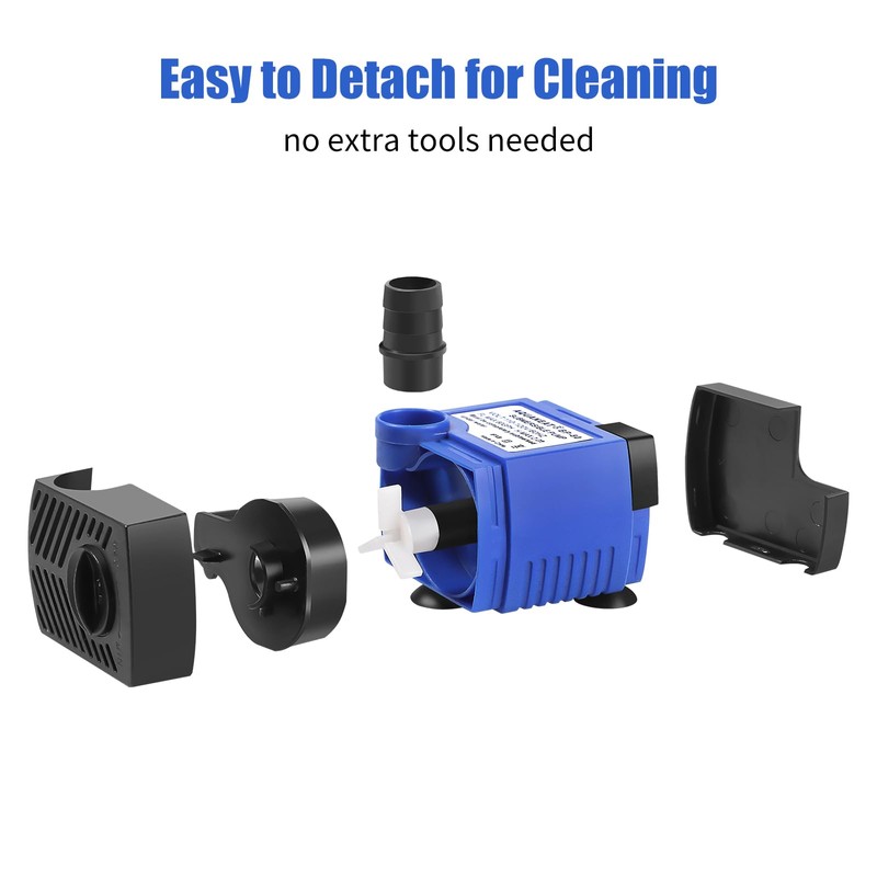 AQUANEAT Small Fountain Pump, 80 GPH Mini Submersible Water Pump