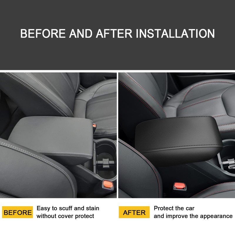 AOMSAZTO Armrest for 2019-2024 2025 Subaru Forester Black Console Covers