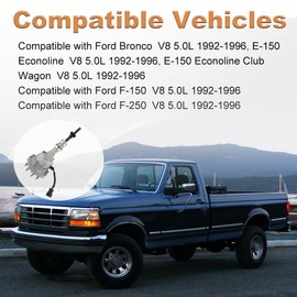 JDMON Ignition Distributor with Cap and Rotor Compatible with Ford Bronco F-150 F-250 E-150 Econoline V8 5.0L 1992-1996 Replaces 30-2890 84-2890 F2TE12127AA F2TE12127BA F2TZ12127A F2TZ12127BA DST2890