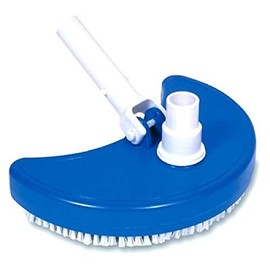 SWIMLINE HYDROTOOLS Manual Pool Vacuum Head Attachment For Inground & Above Ground Pools |Weighted Swimming Pool Vac Head Half Moon W/ Bristles| Swivel Hose 1-1/4 or 1-1/2’’| Clean Debris Corners