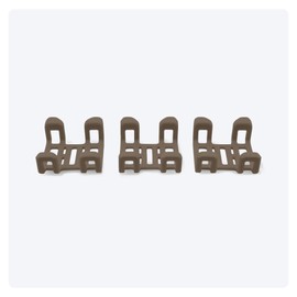 Tractive GPS Tracker for Dogs - Pack of 3 Rubber Clips (Normal, Brown)