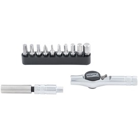 CONTEC Trident Ratchet 10 in 1 Bicycle Multi Tool Repair Kit Mini Tool Multi-Purpose Hex Socket Screwdriver